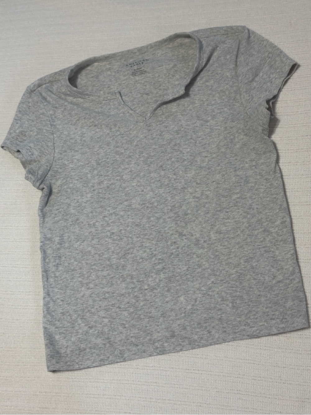 American Eagle Baby Tee / Grey / Medium